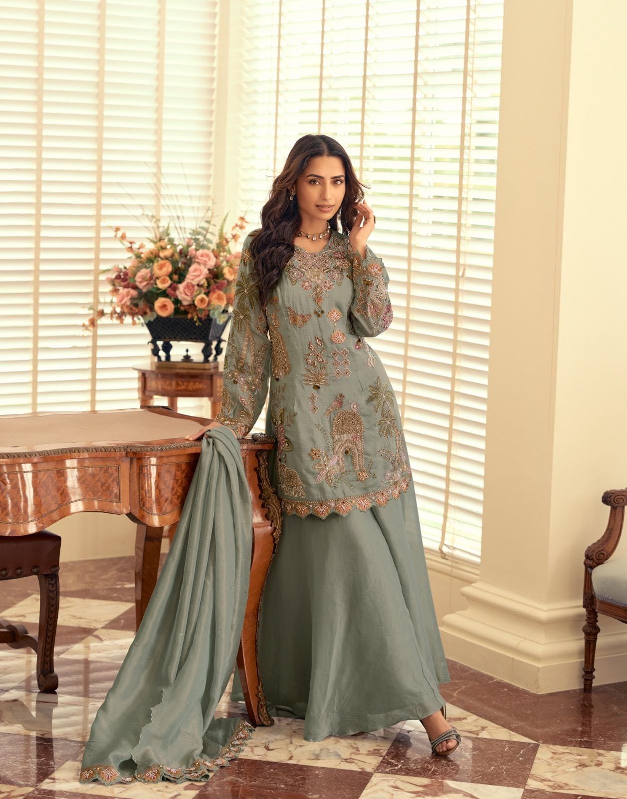 Long Top Farshi – Green