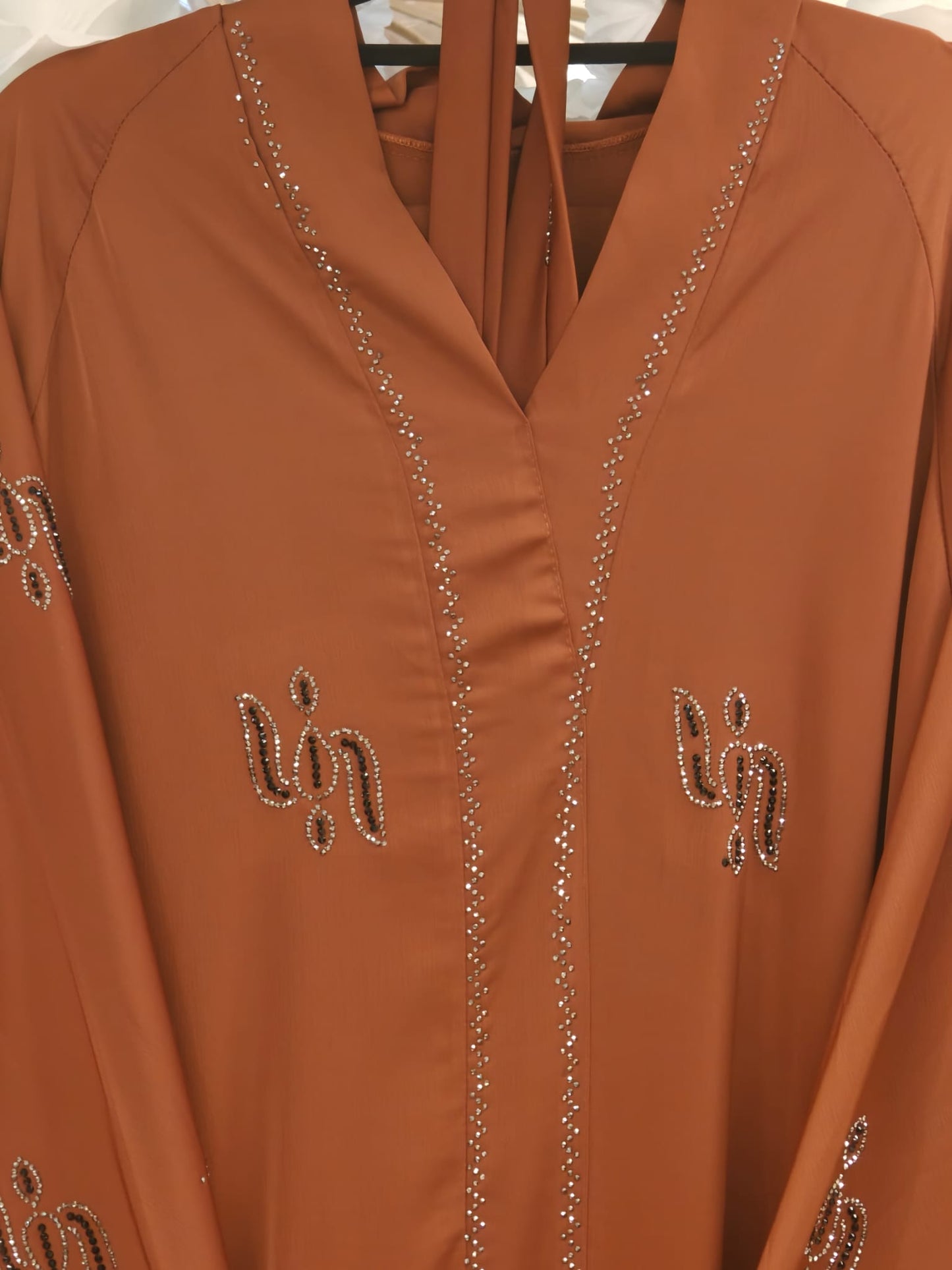 Rust Embellished Abaya