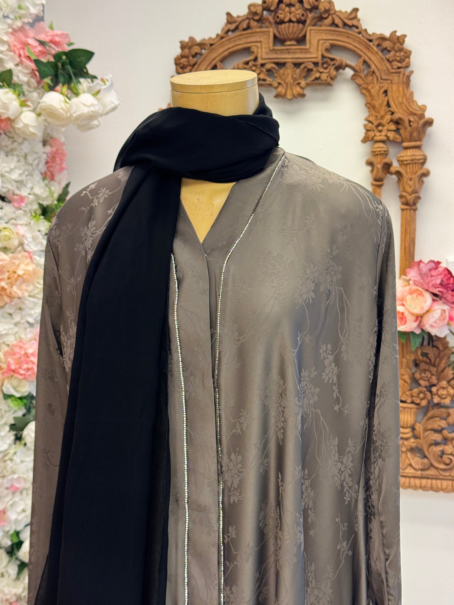 Ash Charcoal Abaya