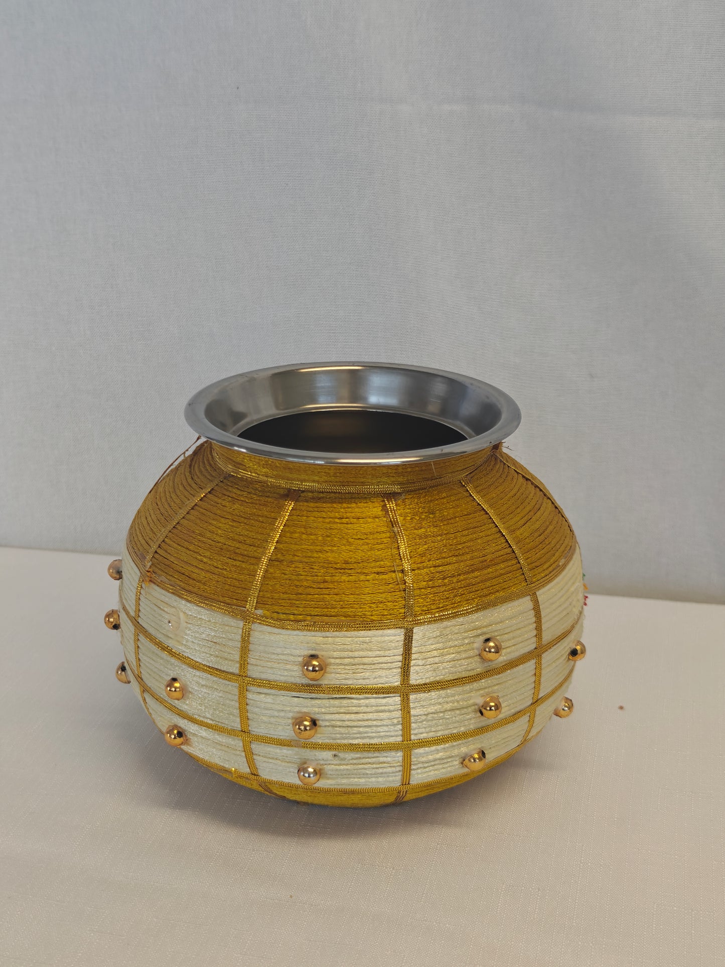 Golden Threaded Wedding Kalash