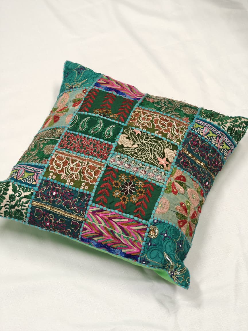 Mosaic Embroidered Cushion