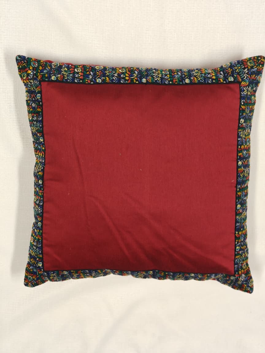 Maroon Bloom Framed Heritage Cushion