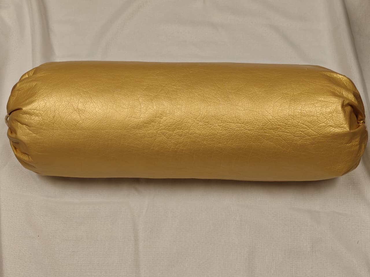 Golden Luxe Faux Leather large Bolster