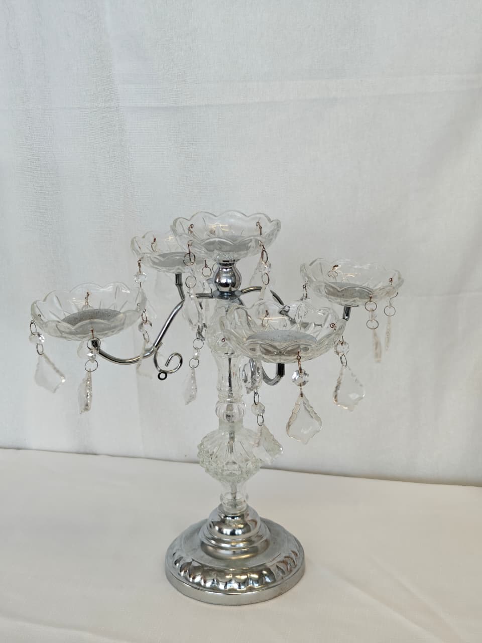 Crystal Bloom Five-Arm Centerpiece