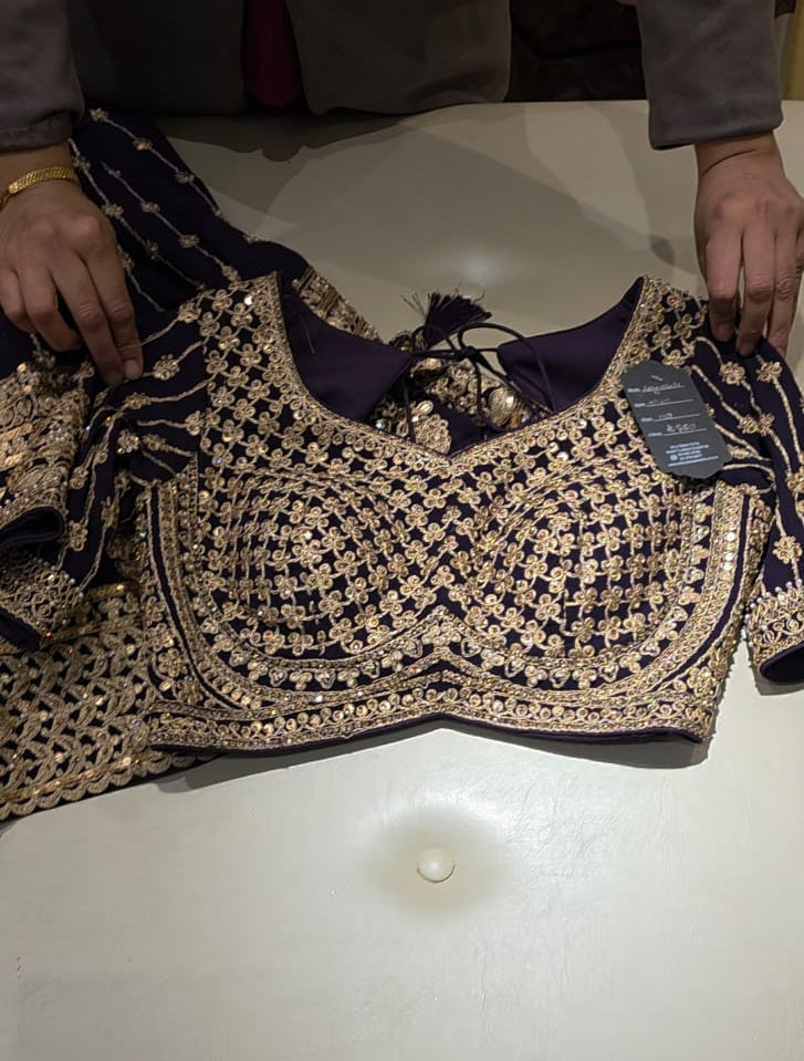 Navy & Gold Heritage Lehenga Set (#211)