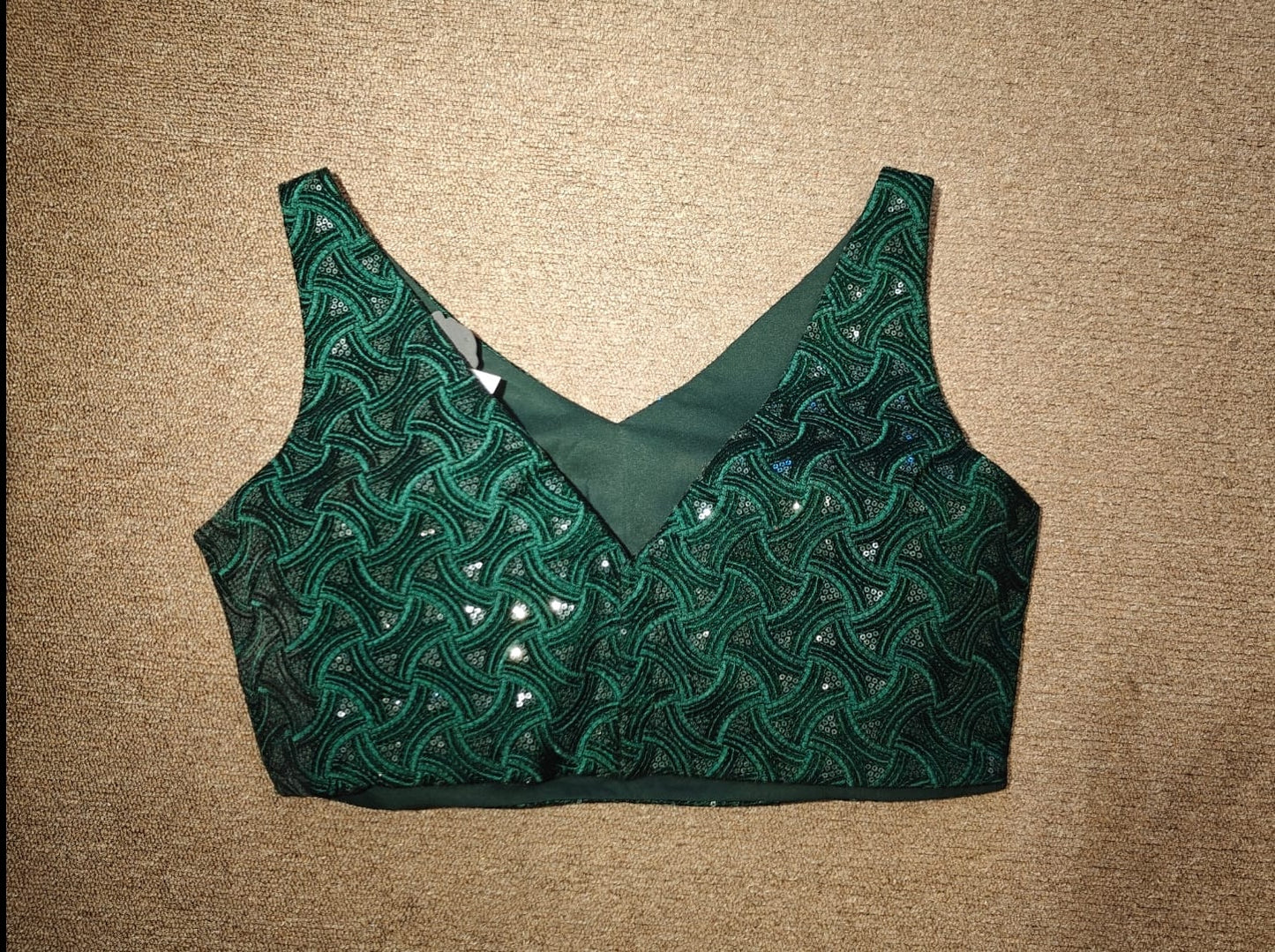Swirl Sequin Bodice – Midnight Green