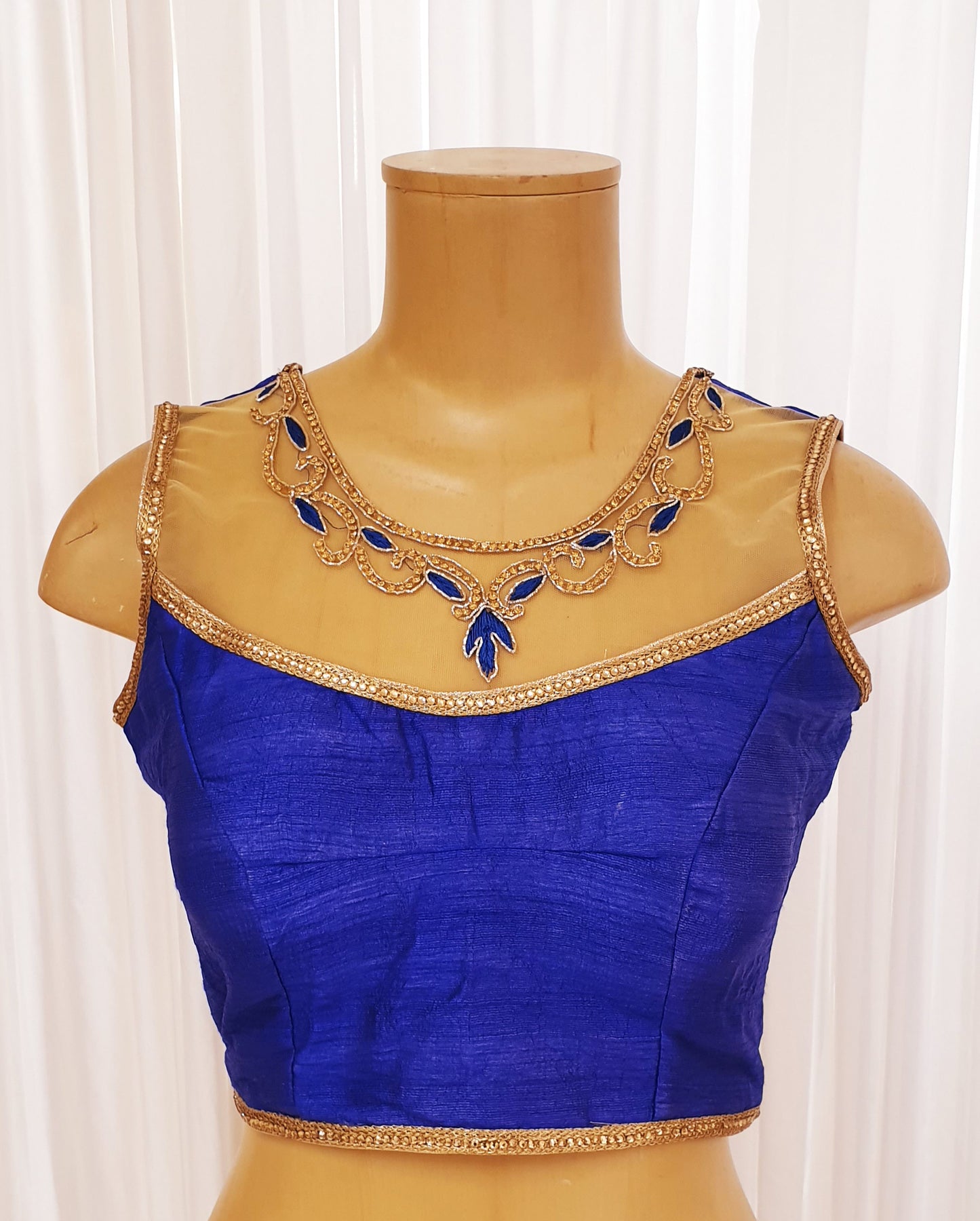 Electric Blue Saree Blouse