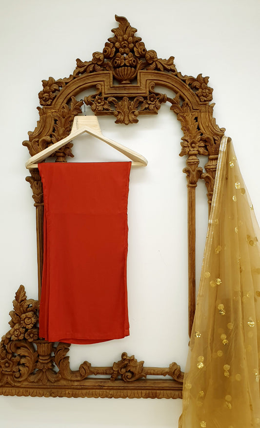 Orange Cotton Plazo