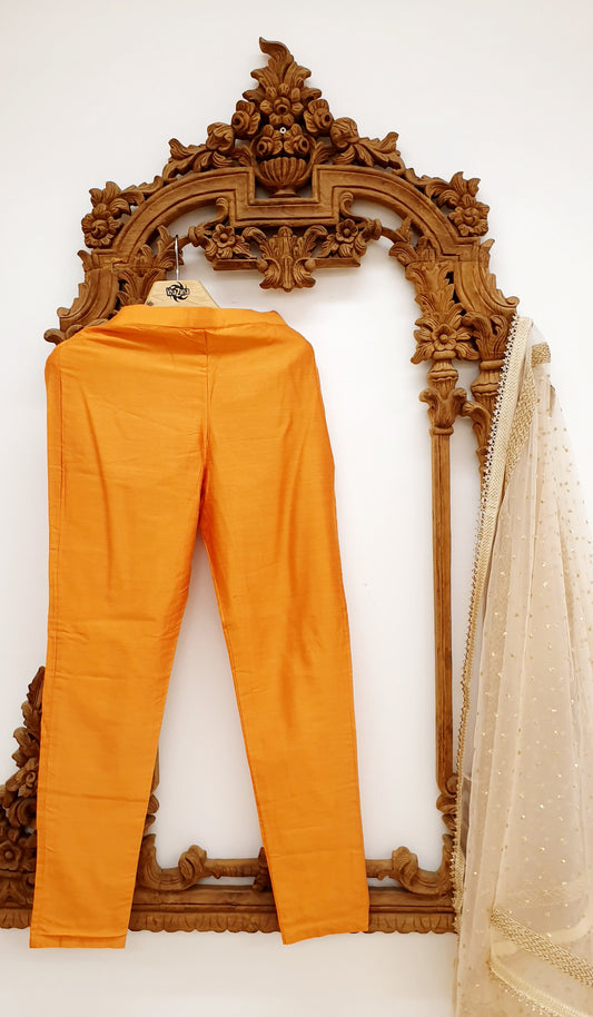 Orange Cigarette Pants