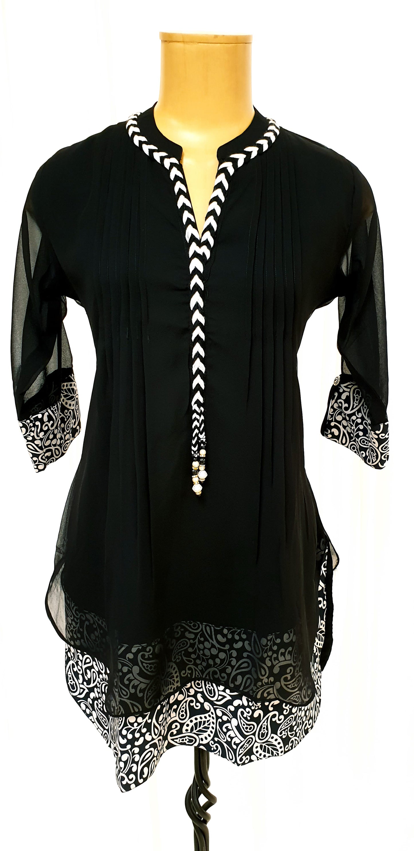 Black Georgette Kurti