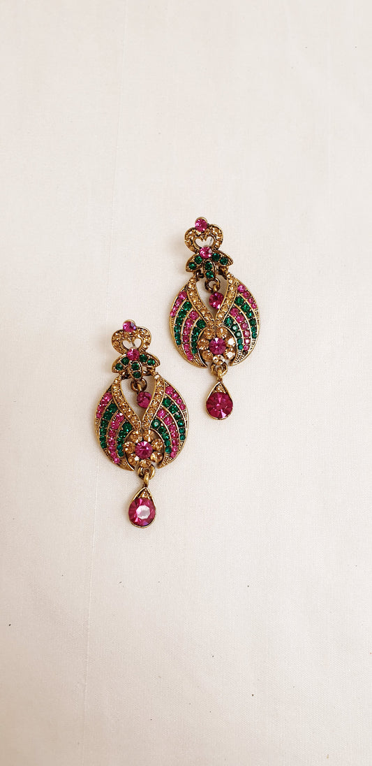Pink & Green Earrings