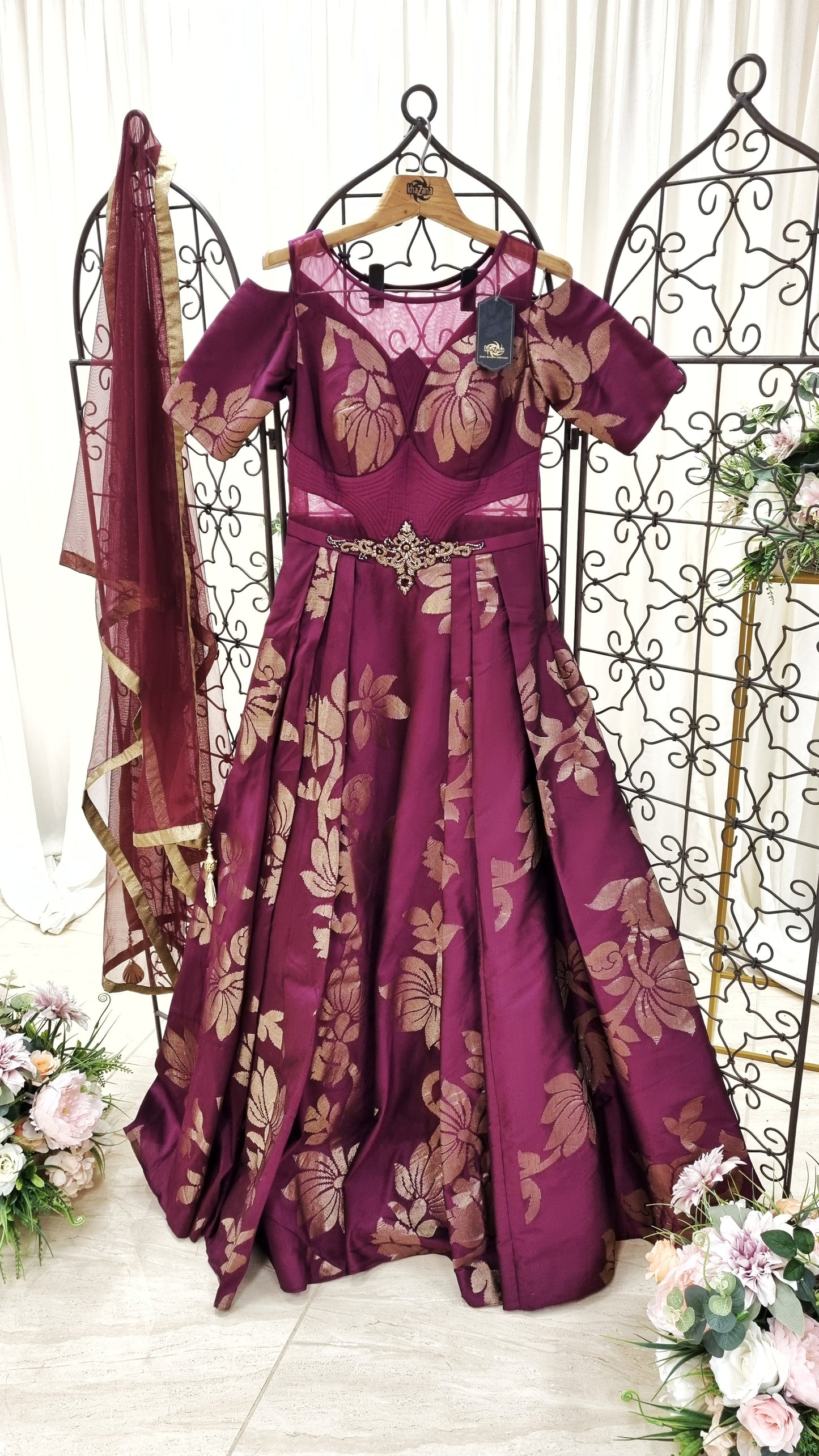 Magenta Silk (cold-shoulder)
