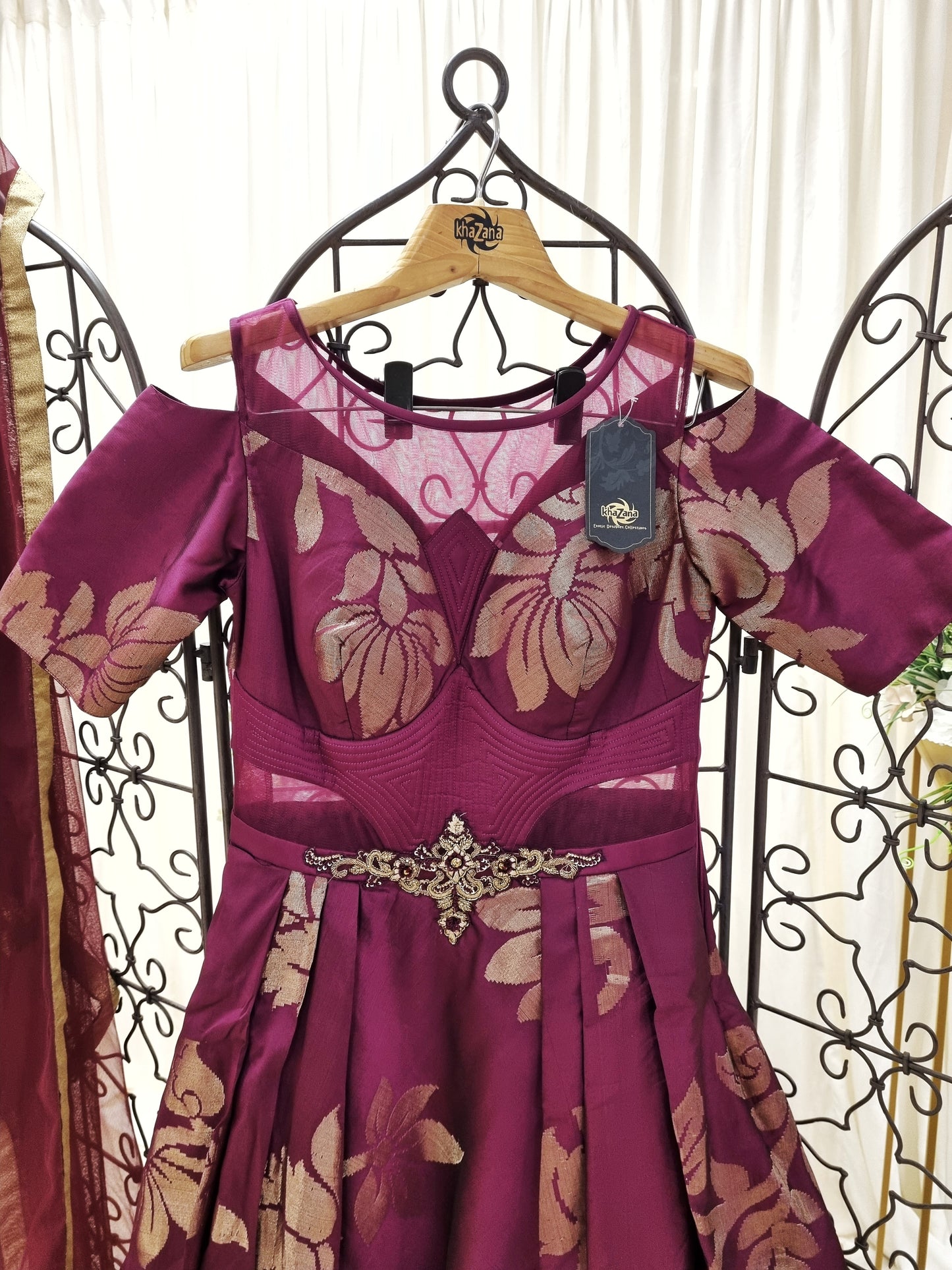 Magenta Silk (cold-shoulder)