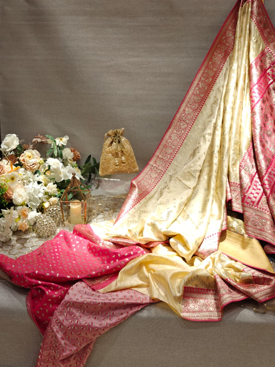 Ivory & Rose Banarasi Saree SE1(8)
