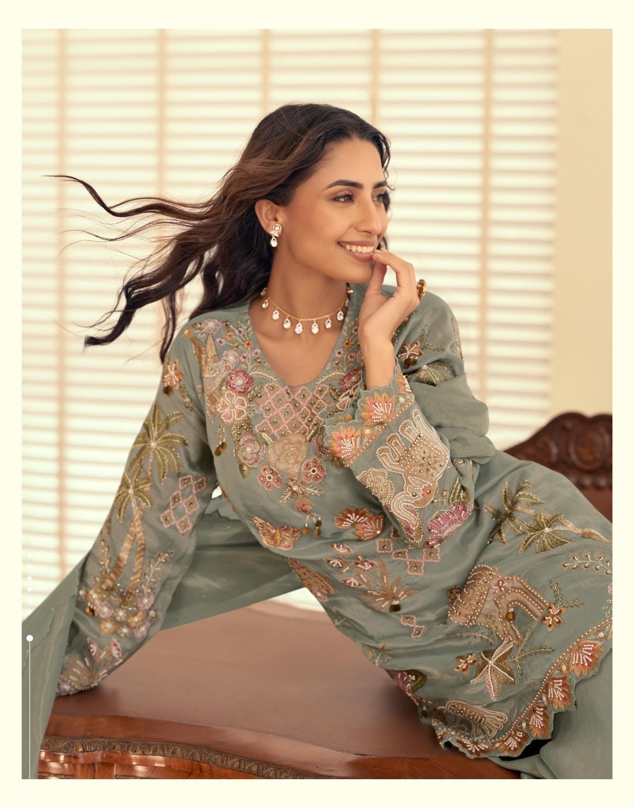 Long Top Farshi – Green