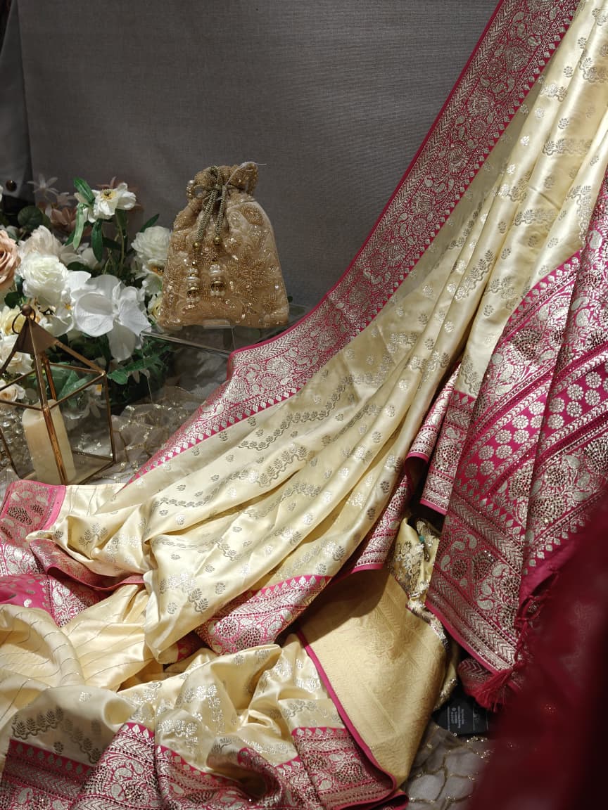 Ivory & Rose Banarasi Saree SE1(8)