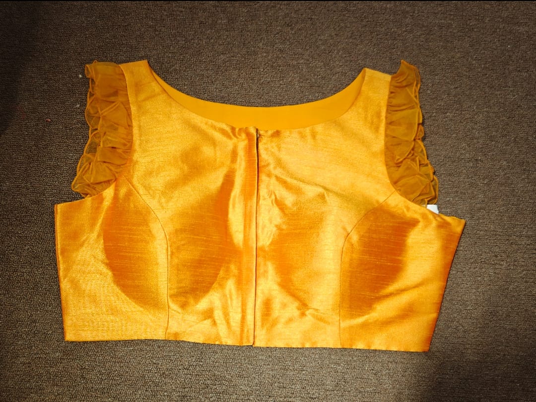 Ruffle-Edge Blouse – Golden Ember