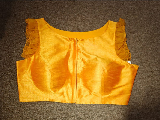 Ruffle-Edge Blouse – Golden Ember