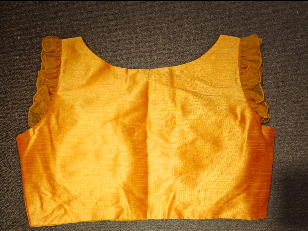 Ruffle-Edge Blouse – Golden Ember