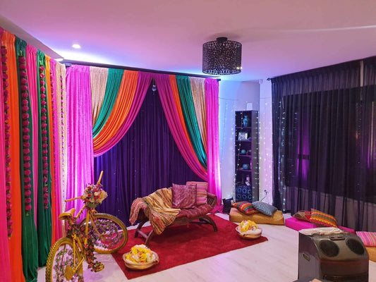 Rainbow Drapes Mehndi Lounge