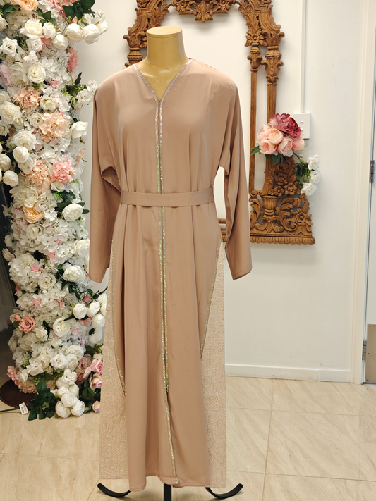 Champagne Glow Abaya