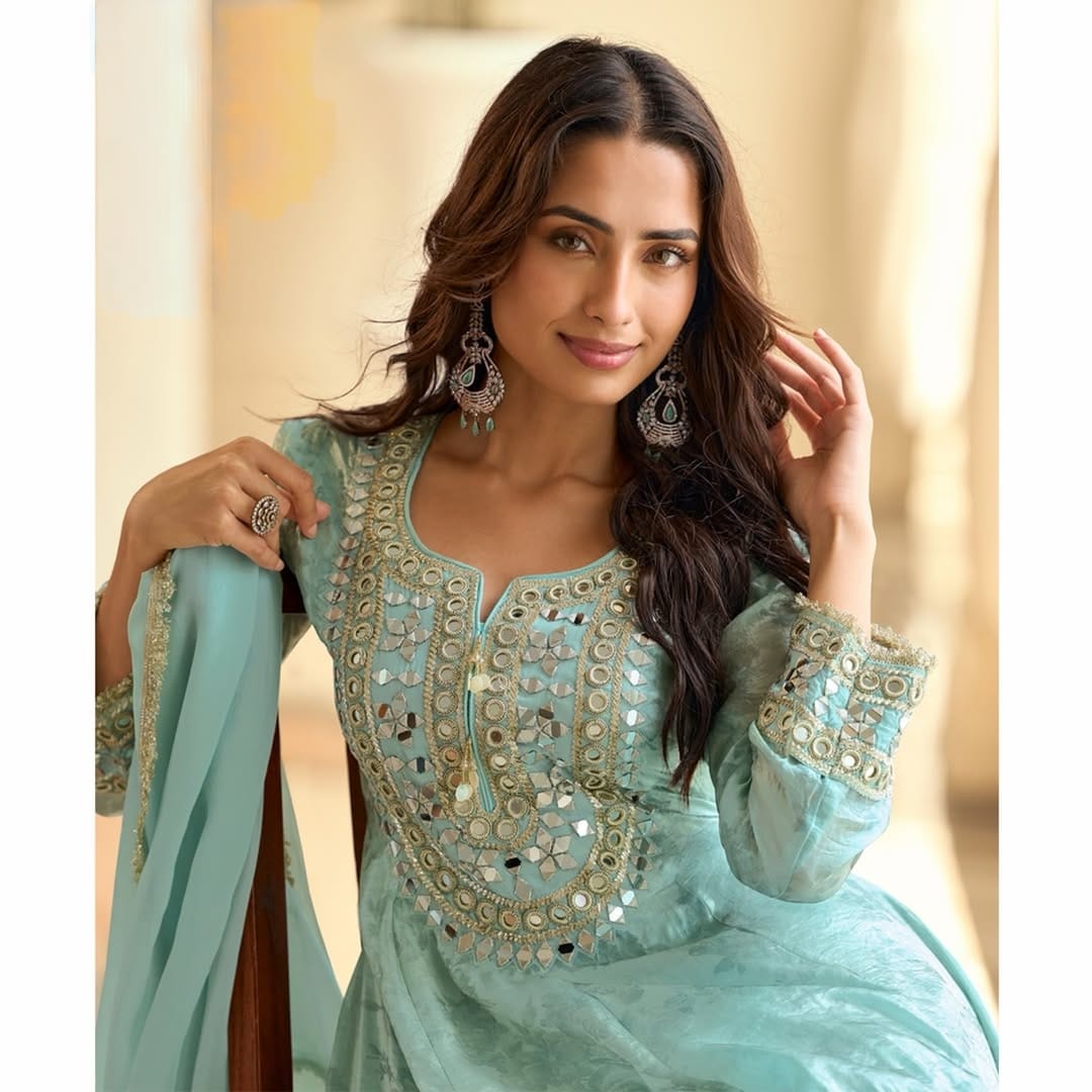 Long Top Farshi – Light Blue