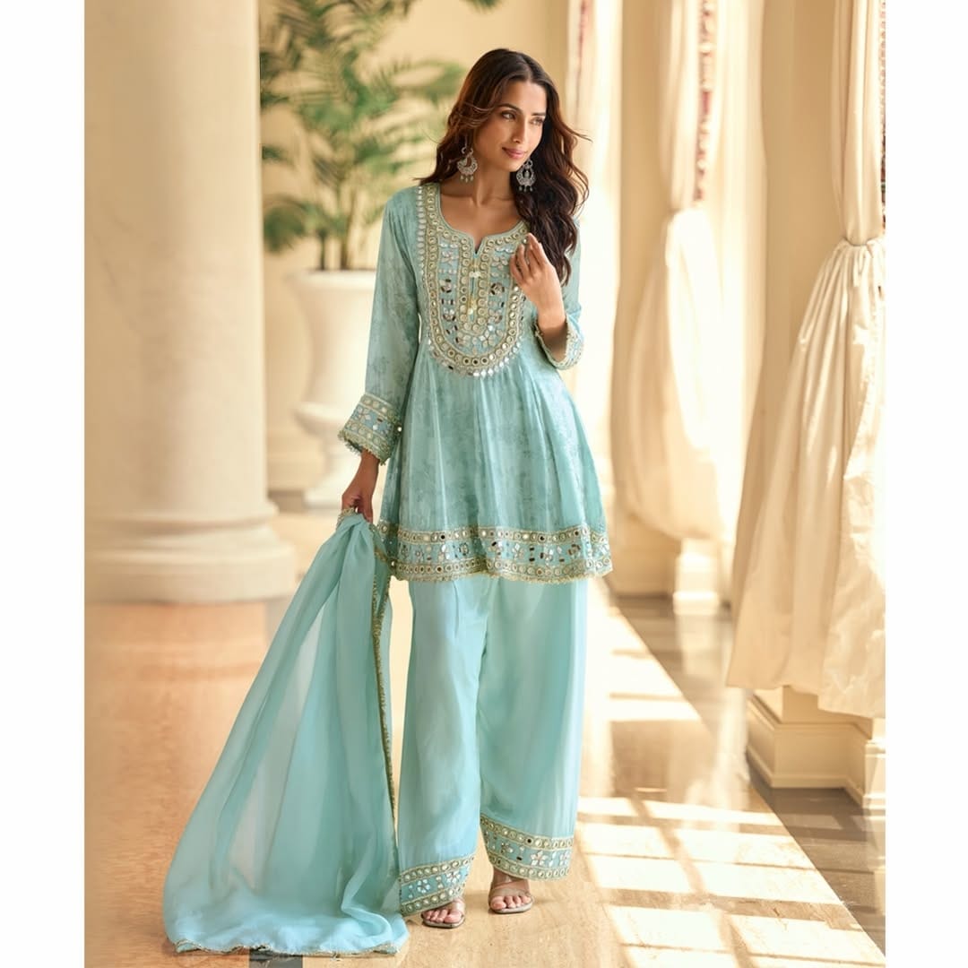 Long Top Farshi – Light Blue