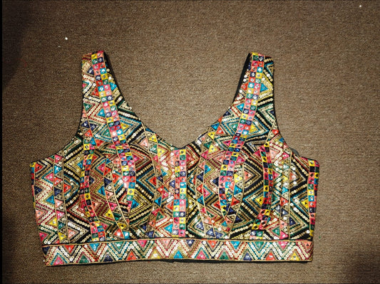 Geometric Sequin Blouse – Carnival Prism