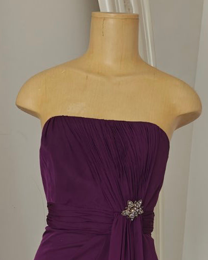 Violet Drape Strapless Gown