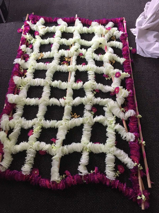 Floral Grid Floor Accent