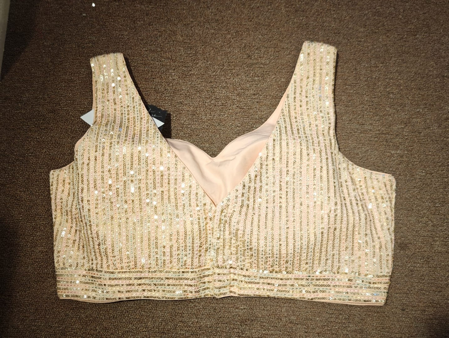 Sequin Blouse – Champagne Orbit