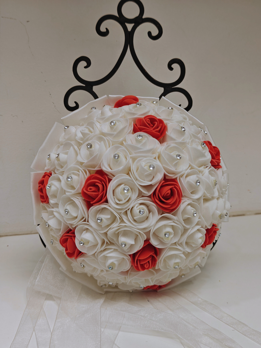 Pearled Rose Bouquet Accent