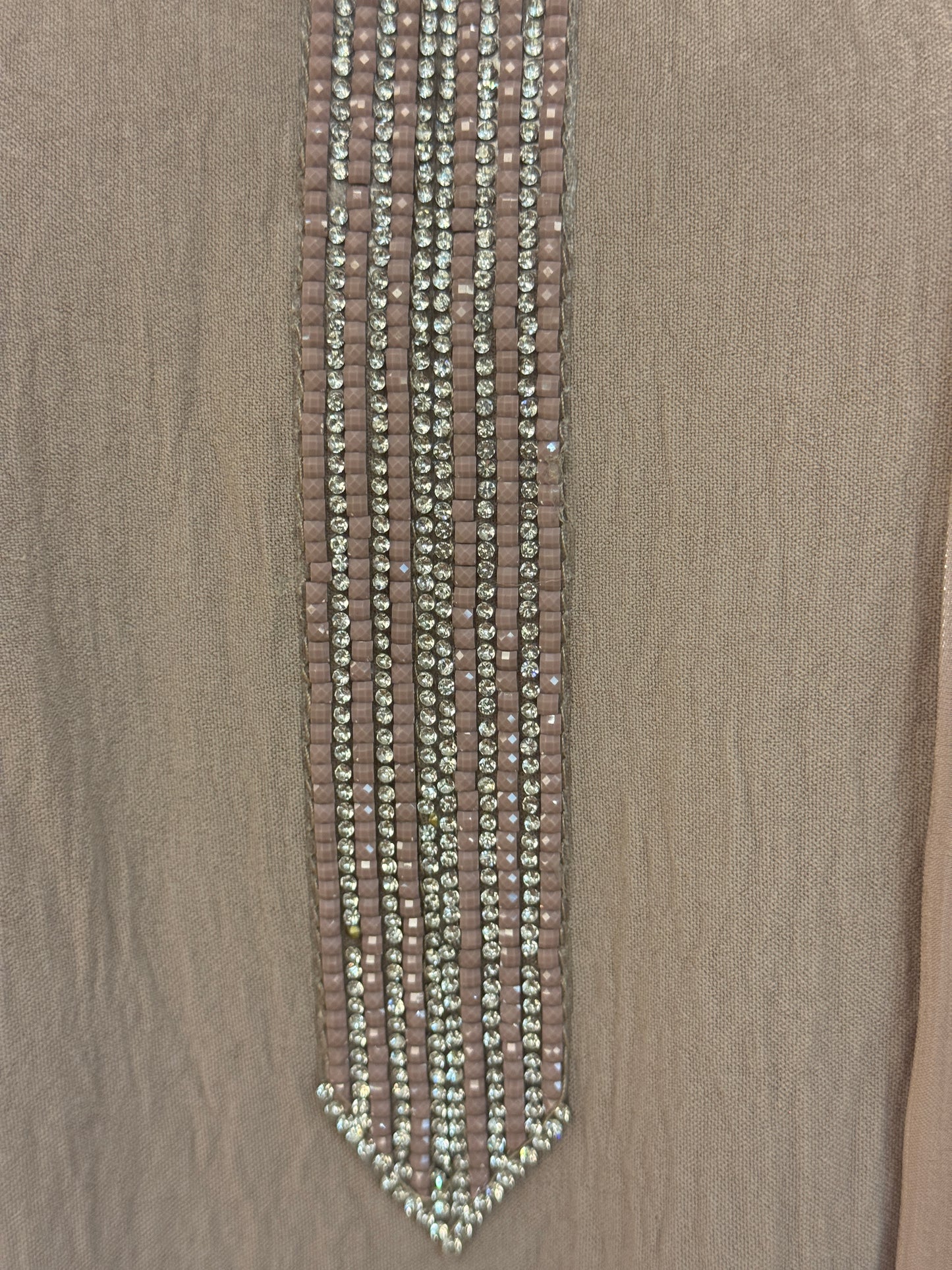 Champagne Silk Veil Abaya