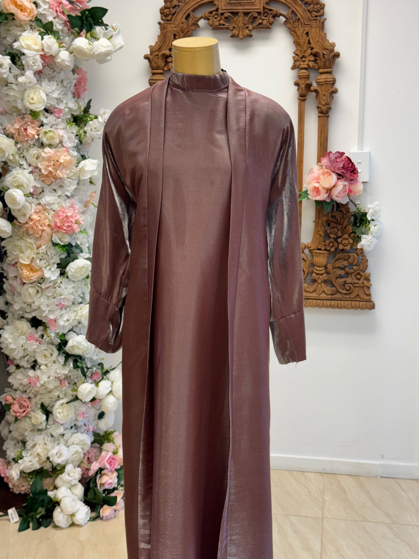 Rosewood Silk Abaya