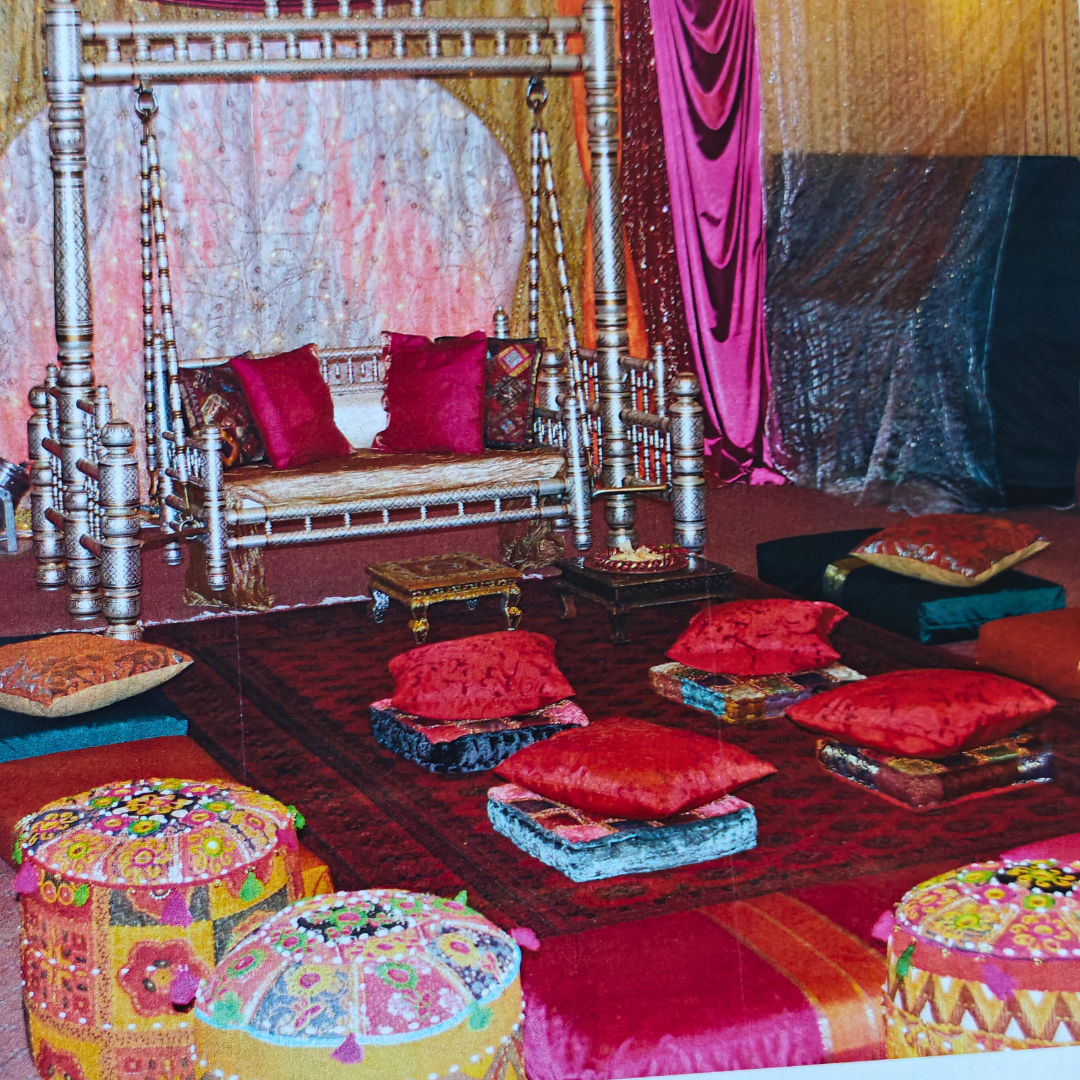Traditional Jhoola Lounge Setup