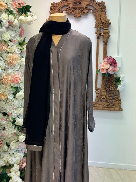 Ash Charcoal Abaya