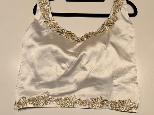 Ivory Bloom Blouse – Pearl Radiance
