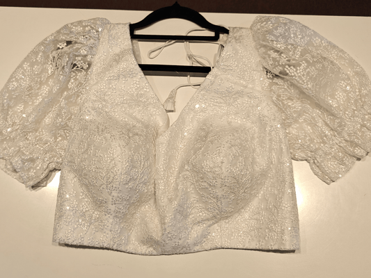 Ivory Lace Blouse – Whisper Bloom