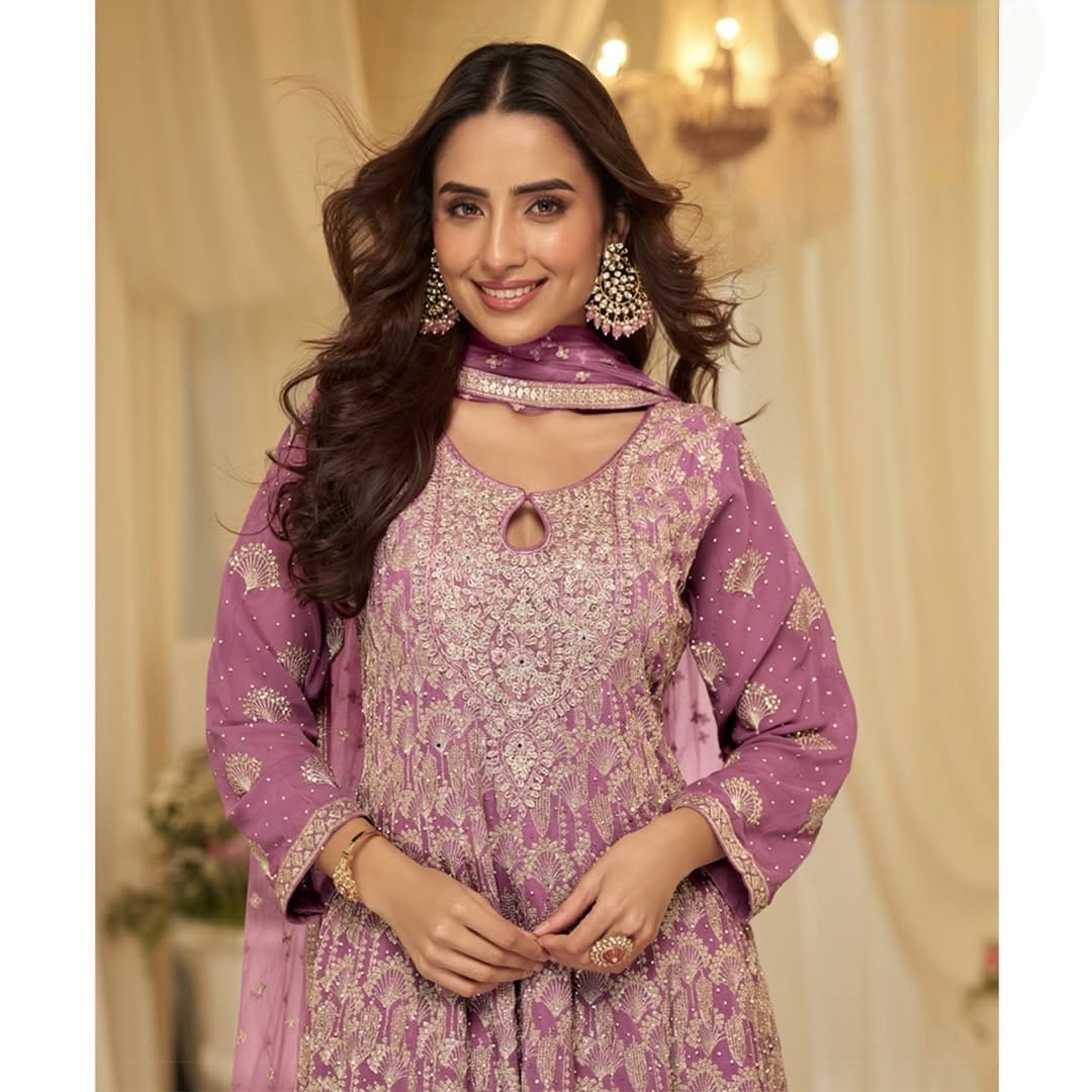 Long Top Palazzo - Mauve