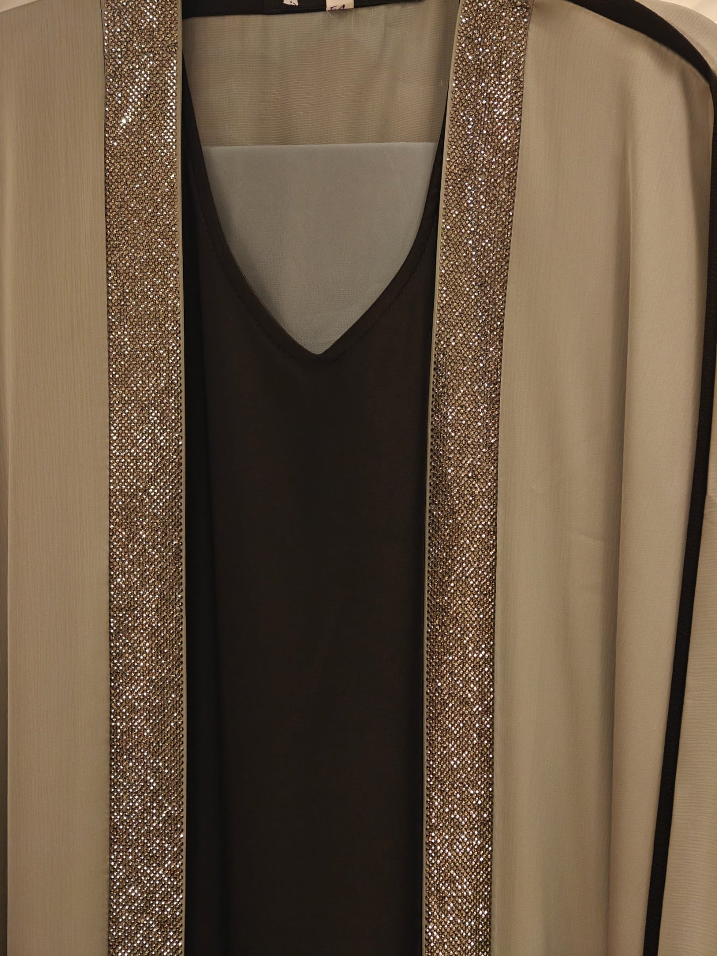 Ash & Charcoal Sequined Abaya