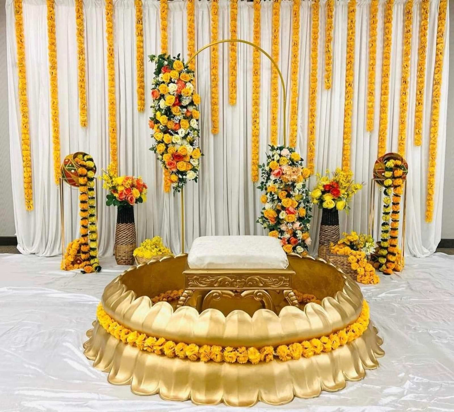 Golden Marigold Stage with Barjot Seater