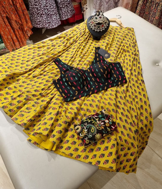 Mustard Bloom Lehenga Set