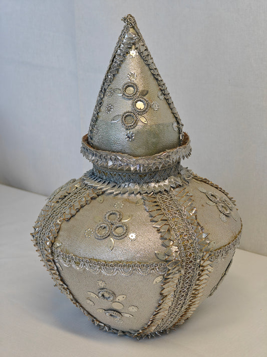 Silver Embroidered Ritual Kalash