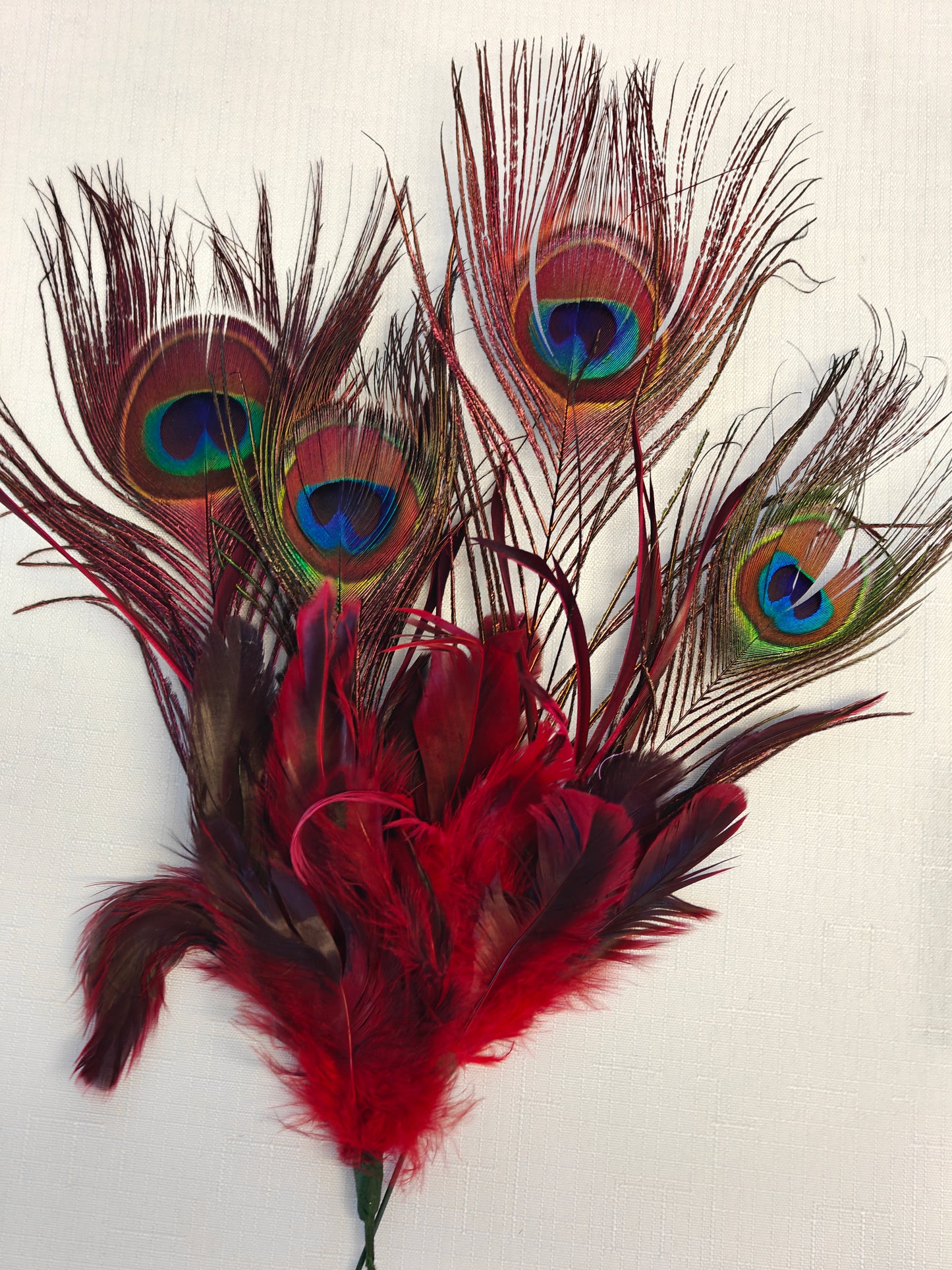 Regal Peacock Vase Display