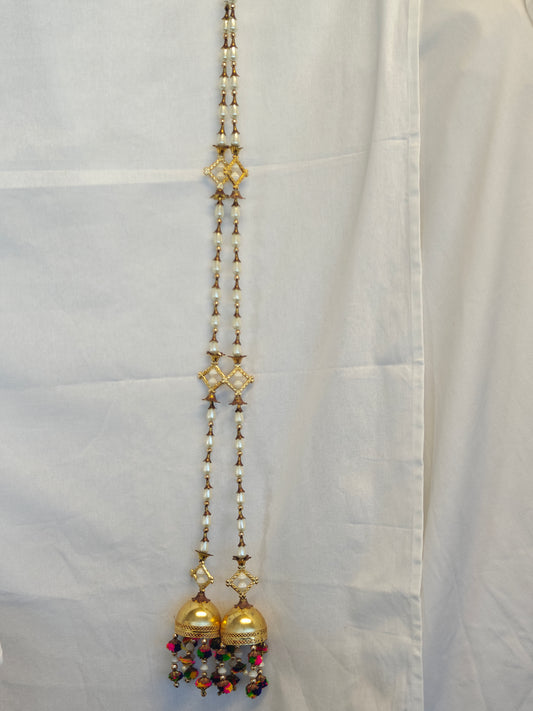 Golden Dome Pearl Latkan Pair