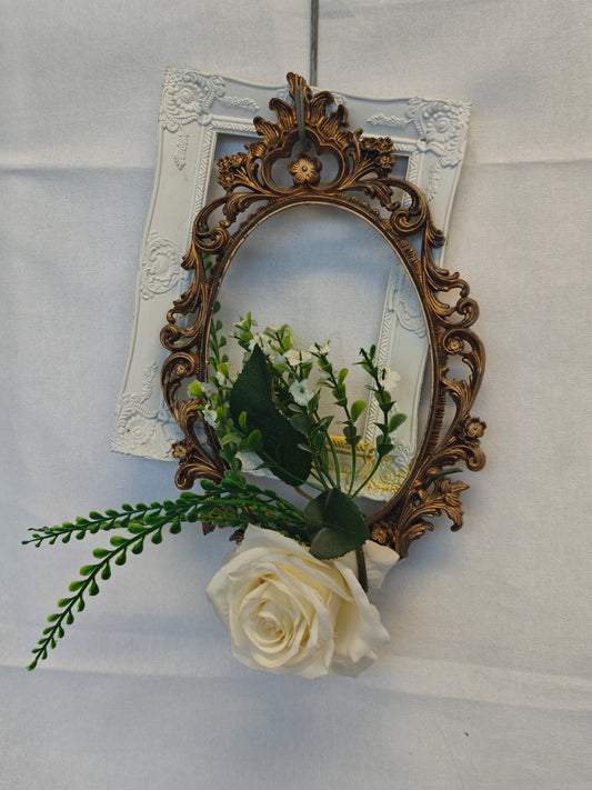 Bronze Bloom Layered Frame Accent