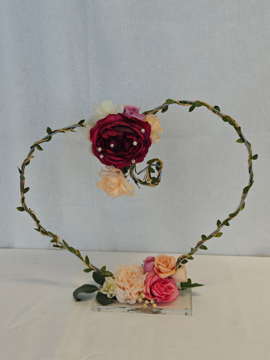 Romantic Vine Heart Floral Stand