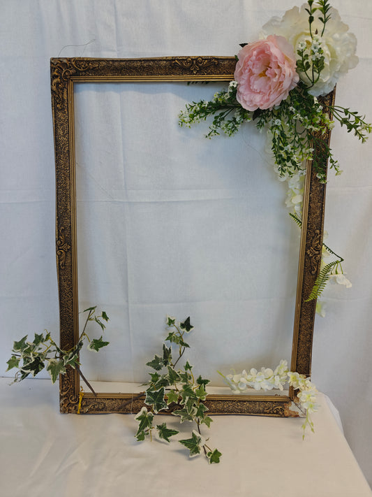 Golden Bloom Ornate Frame Accent