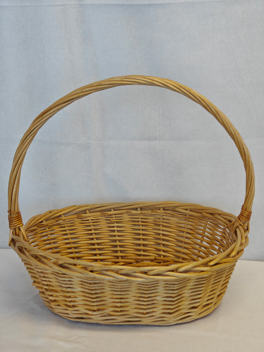 Natural Oval Wicker Carry Basket