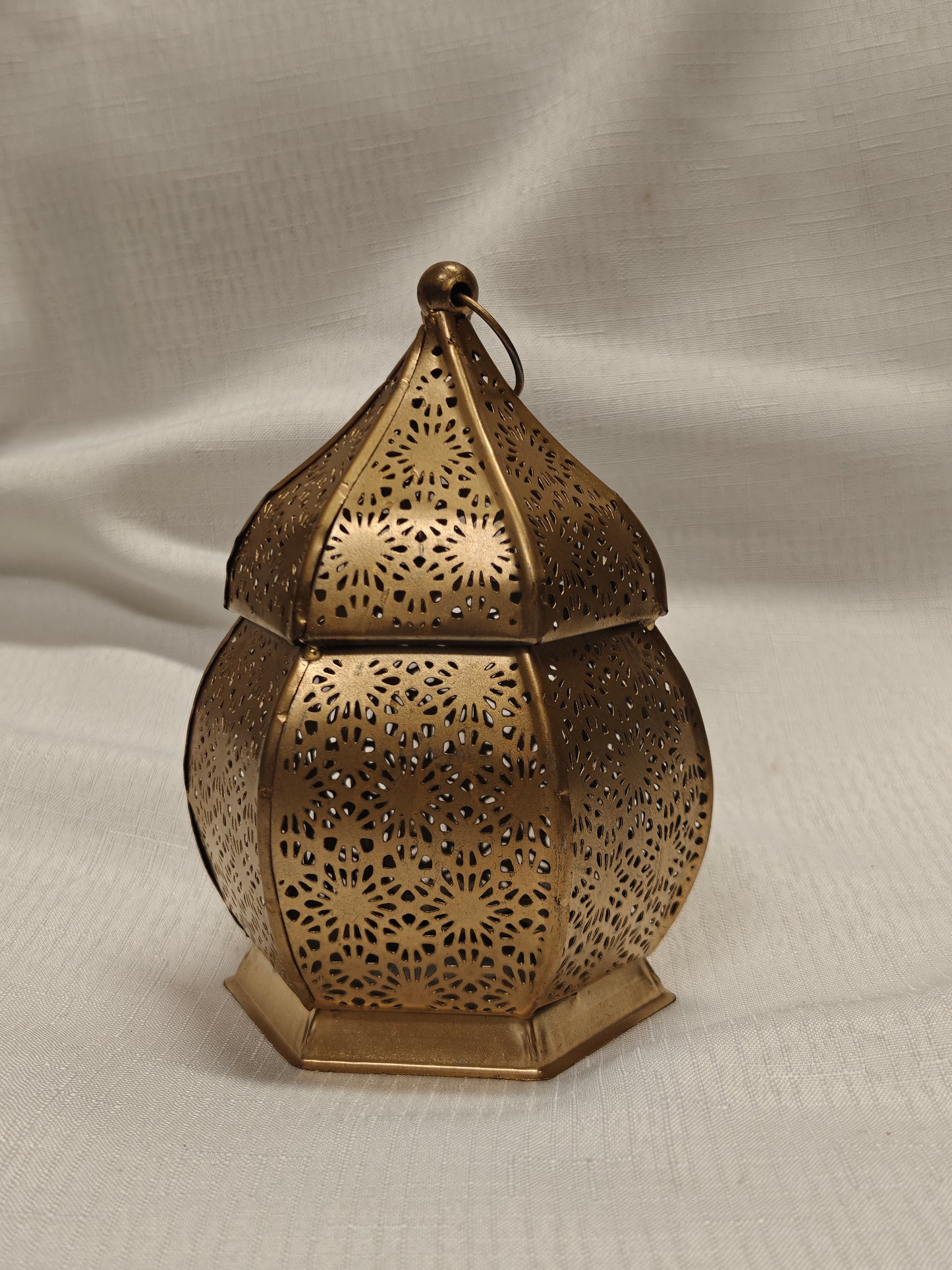 Golden Bloom Cutwork Lantern
